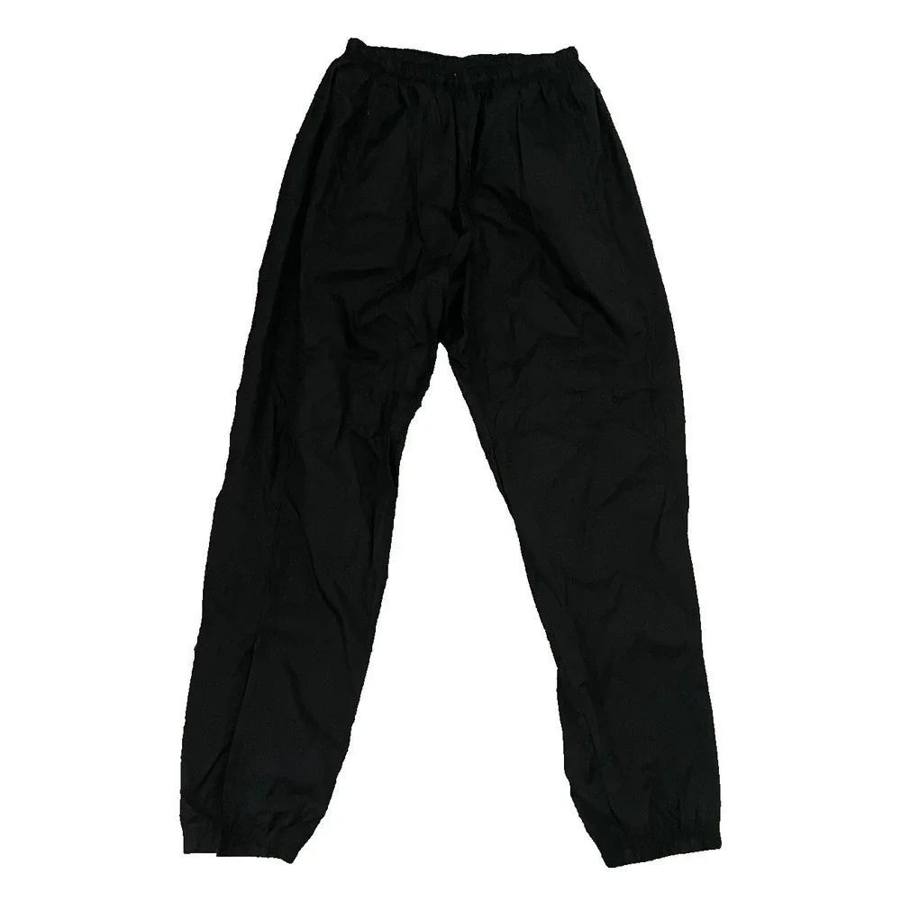VTG Y2K Nike Jogger Track Pants Womens Large 12-14 Black Windbreaker‎ Athletic